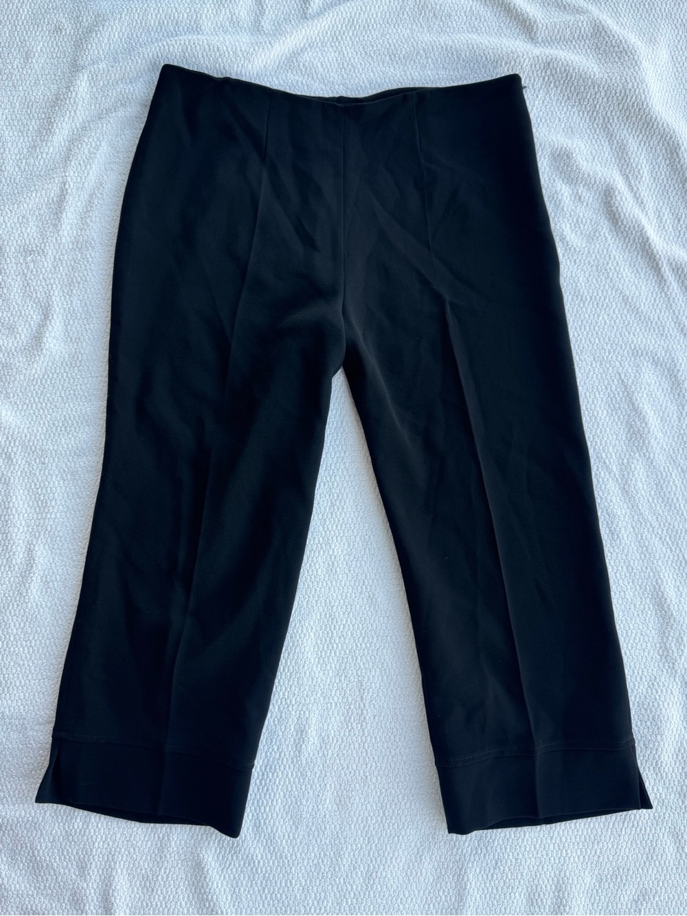 ESCADA Black 100% Virgin Wool Cropped Tailored Dress Pants Trouser Size:US 12/14